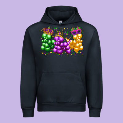 Mardi Gras Bead Dogs Urban Hoodie Designed By Lillyallendesigns