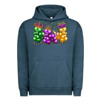 Pigment Midnight Navy mardi gras bead dogs Urban Hoodie - LillyAllenDesigns