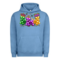 Pigment Pebble Blue mardi gras bead dogs Urban Hoodie - LillyAllenDesigns