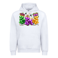White mardi gras bead dogs Urban Hoodie - LillyAllenDesigns