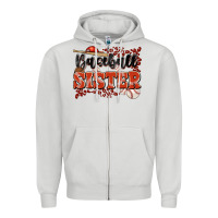 Dove Grey baseball sister Zipper Hoodie - JahusDesignShop