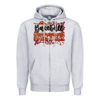 Heather Grey baseball sister Zipper Hoodie - JahusDesignShop
