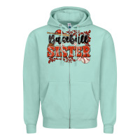Seafoam baseball sister Zipper Hoodie - JahusDesignShop