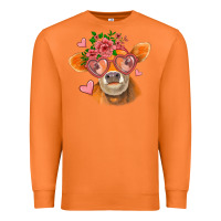 Carrot valentines day orange cow Premium Sweatshirt - Jasminsmagicworld