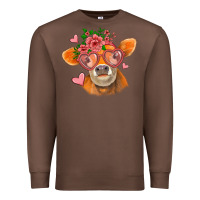 Chestnut valentines day orange cow Premium Sweatshirt - Jasminsmagicworld