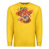 Lemon valentines day orange cow Premium Sweatshirt - Jasminsmagicworld