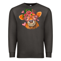 Smoke valentines day orange cow Premium Sweatshirt - Jasminsmagicworld