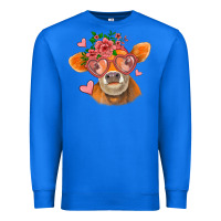 True Royal valentines day orange cow Premium Sweatshirt - Jasminsmagicworld
