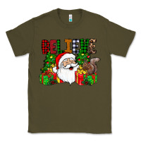 Army Green believe Classic Tee - CowhideDigitalArt
