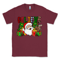 Burgundy believe Classic Tee - CowhideDigitalArt