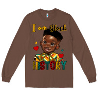 Chestnut i am black history black boy Long Sleeve Tee - HRA Design Shop