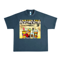 Midnight Navy bus driver coffee cups Urban Heavy Tee - Zillion Design Studio