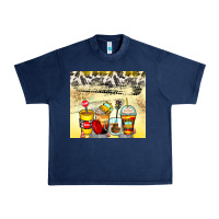 Navy bus driver coffee cups Urban Heavy Tee - Zillion Design Studio