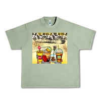 Oil Green bus driver coffee cups Urban Heavy Tee - Zillion Design Studio