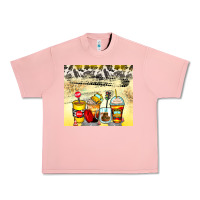 Salmon bus driver coffee cups Urban Heavy Tee - Zillion Design Studio