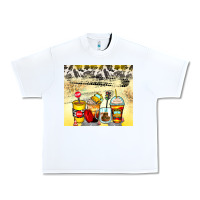 White bus driver coffee cups Urban Heavy Tee - Zillion Design Studio