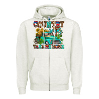 Oatmeal Heather country roads take me home Zipper Hoodie - AdoDesignShop