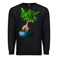 Black Ficus Ginsenge Premium Sweatshirt - LillyAllenDesigns