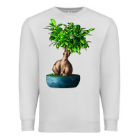 Dove Grey Ficus Ginsenge Premium Sweatshirt - LillyAllenDesigns