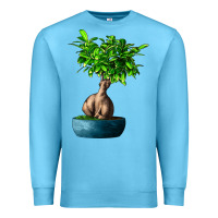 Ocean Blue Ficus Ginsenge Premium Sweatshirt - LillyAllenDesigns