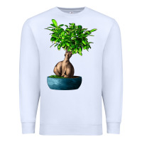 White Ficus Ginsenge Premium Sweatshirt - LillyAllenDesigns