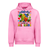 Fuchsia Pink celebrate neurodiversity Urban Hoodie - LillyAllenDesigns
