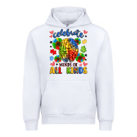 White celebrate neurodiversity Urban Hoodie - LillyAllenDesigns