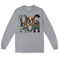 Heather Grey dog mom Long Sleeve Tee - SublimationCraftShop