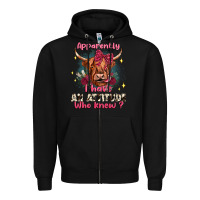 Black apparently i have an attitude who knew Zipper Hoodie - JahusDesignShop