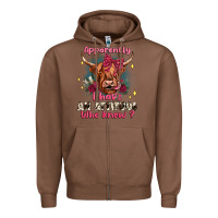 Chestnut apparently i have an attitude who knew Zipper Hoodie - JahusDesignShop