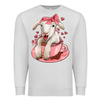Dove Grey valentines day lamb Premium Sweatshirt - Jasminsmagicworld