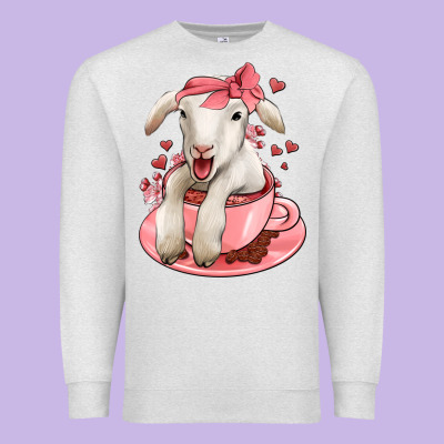 Valentines Day Lamb Premium Sweatshirt Designed By Jasminsmagicworld