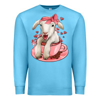 Ocean Blue valentines day lamb Premium Sweatshirt - Jasminsmagicworld