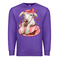 Purple valentines day lamb Premium Sweatshirt - Jasminsmagicworld