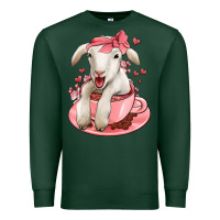 Sports Green valentines day lamb Premium Sweatshirt - Jasminsmagicworld