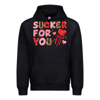 Lovethemed Typography With Heart Lollipop Urban Hoodie | Teevron