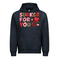 Navy lovethemed typography with heart lollipop Urban Hoodie - LillyAllenDesigns
