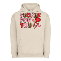 Pigment French Oak lovethemed typography with heart lollipop Urban Hoodie - LillyAllenDesigns