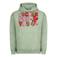 Pigment Oil Green lovethemed typography with heart lollipop Urban Hoodie - LillyAllenDesigns