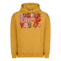 Pigment Peanut Butter lovethemed typography with heart lollipop Urban Hoodie - LillyAllenDesigns