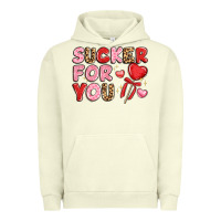 Pigment Pistachio lovethemed typography with heart lollipop Urban Hoodie - LillyAllenDesigns