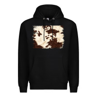 Black brown cowhide background Premium Hoodie - NancyCooperArtShop