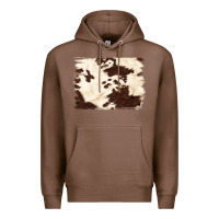 Chestnut brown cowhide background Premium Hoodie - NancyCooperArtShop