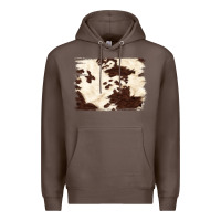 Coffee brown cowhide background Premium Hoodie - NancyCooperArtShop