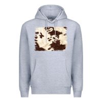 Heather Grey brown cowhide background Premium Hoodie - NancyCooperArtShop