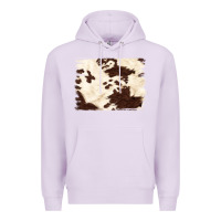 Lilac brown cowhide background Premium Hoodie - NancyCooperArtShop