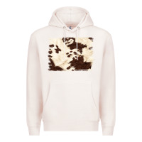 Pale Pink brown cowhide background Premium Hoodie - NancyCooperArtShop