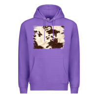 Purple brown cowhide background Premium Hoodie - NancyCooperArtShop