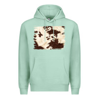 Seafoam brown cowhide background Premium Hoodie - NancyCooperArtShop