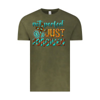 Vintage Olive not perfect just forgiven Vintage Tee - texasbilliewilder